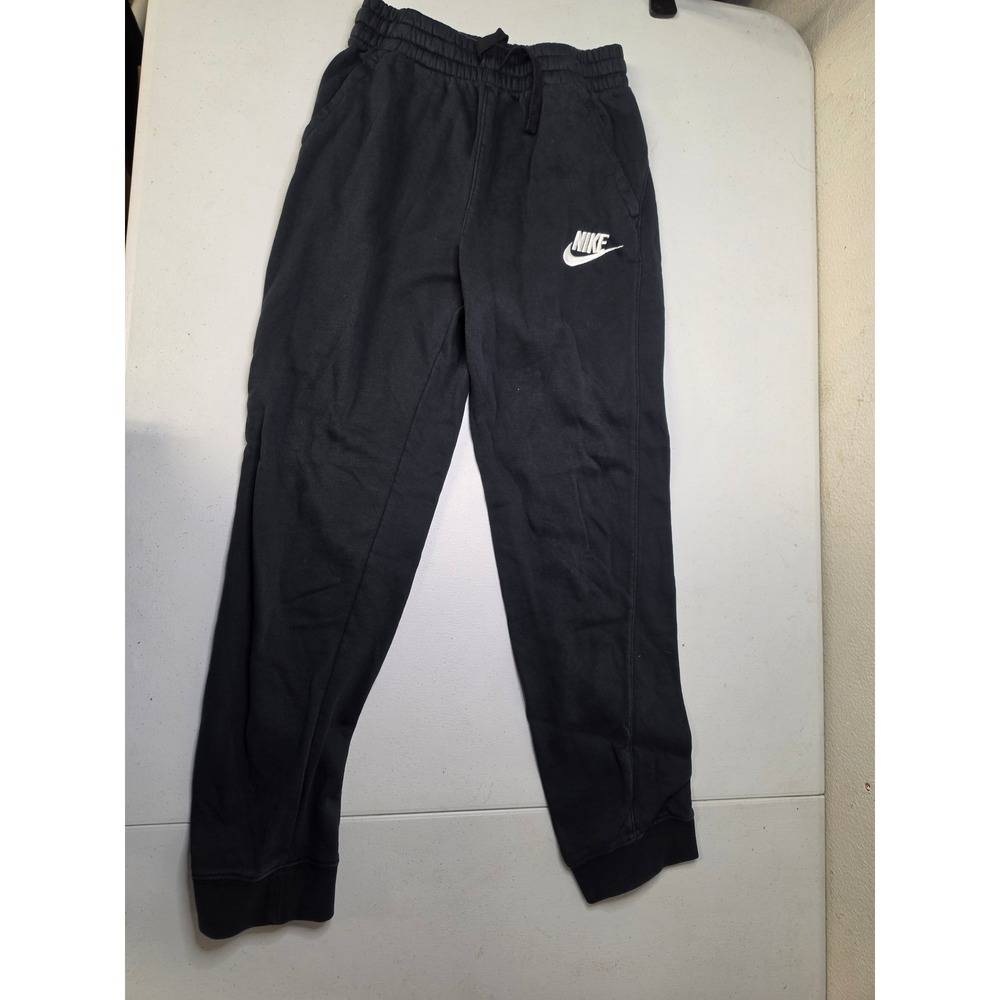 Nike Sportswear Club Fleece Joggers Black Kids XL Embroidered Logo Sweatpants